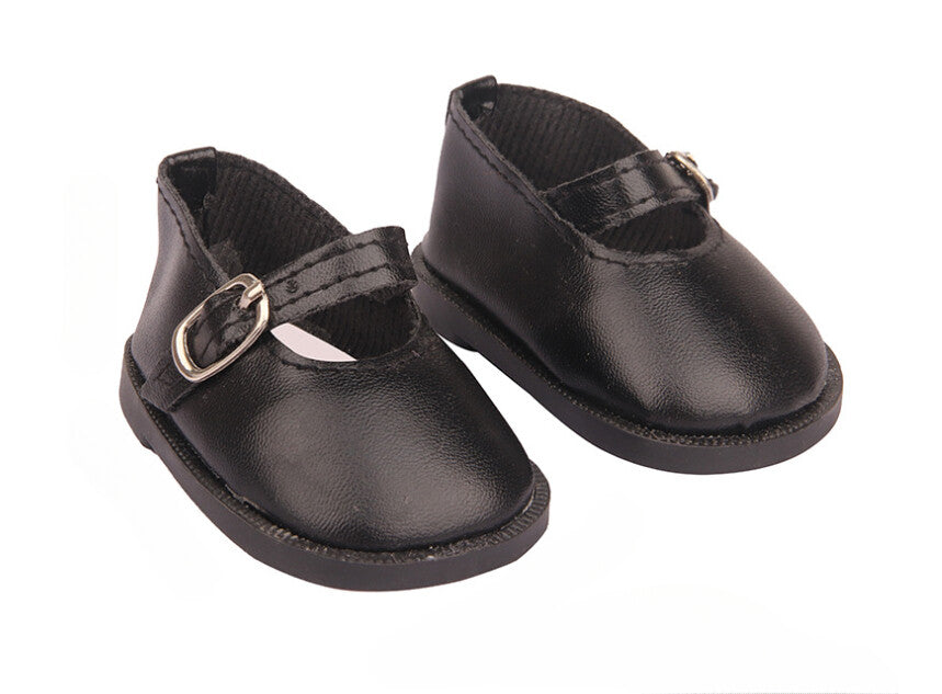 Black Mary Jane Flats | 18" Doll Shoes
