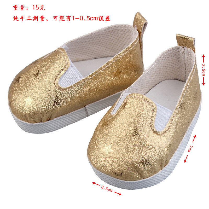 Glitter Star Flats | Fits 18" Doll (3 Colors)
