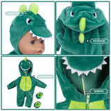 Animal Onesie Pajamas & Slippers for 18" Dolls Sleepover Clothes
