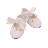 White Bow Tie Flats | Fits 18" Doll Footwear