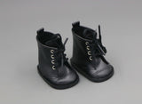 Black Lace-Up Combat Boots for 18"Doll shoes footwear