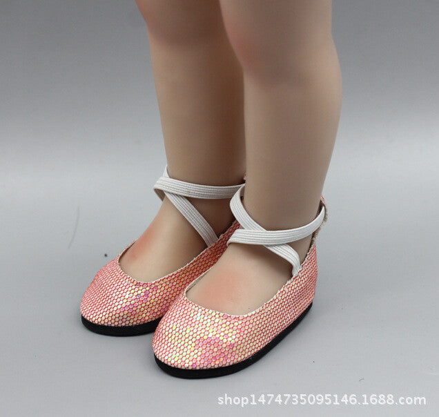 Sequin Princess Shoes | 18'' Doll Sparkling Footwear