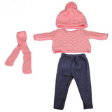 Winter Christmas Skating Outfit Set for 18" Dolls Clothes