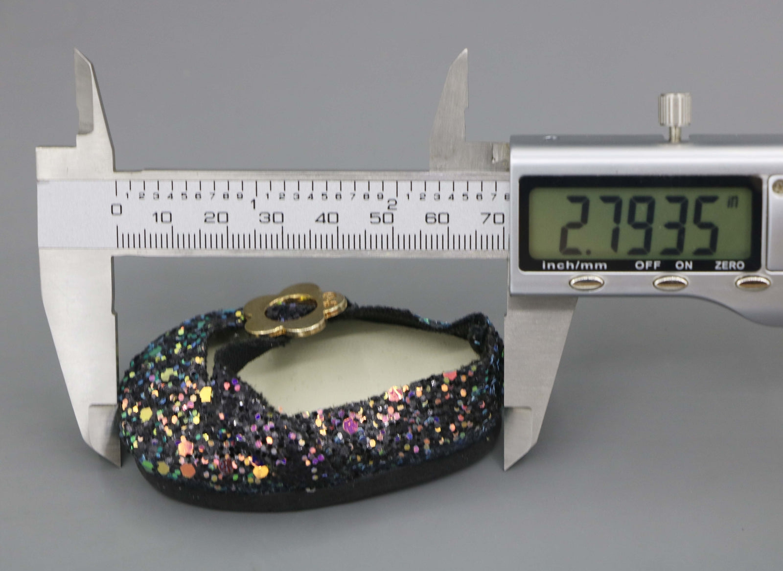 Black Sequin Mary Jane Flats made for 18'' doll shoes