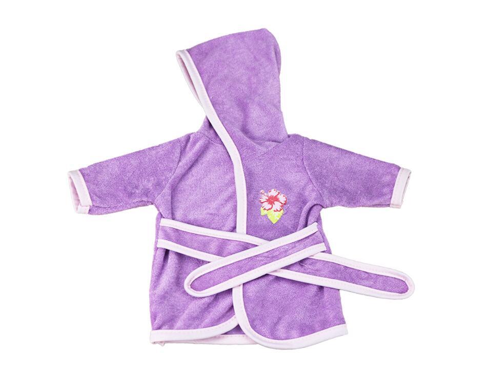 Purple Bathrobe Pajama for 18" Dolls Sleepwear
