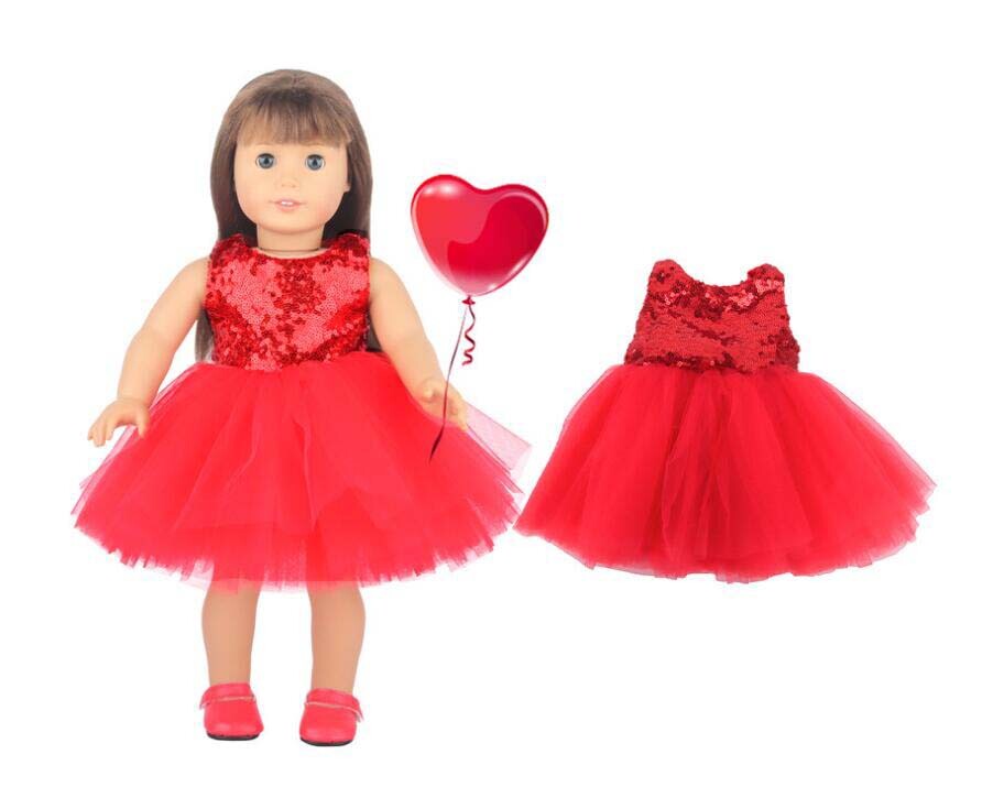 Sequin Tulle Party Skirt for 18" Doll
