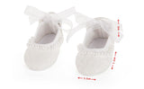 Princess Wedding Pearl-Adorned Flats for 18" Dolls
