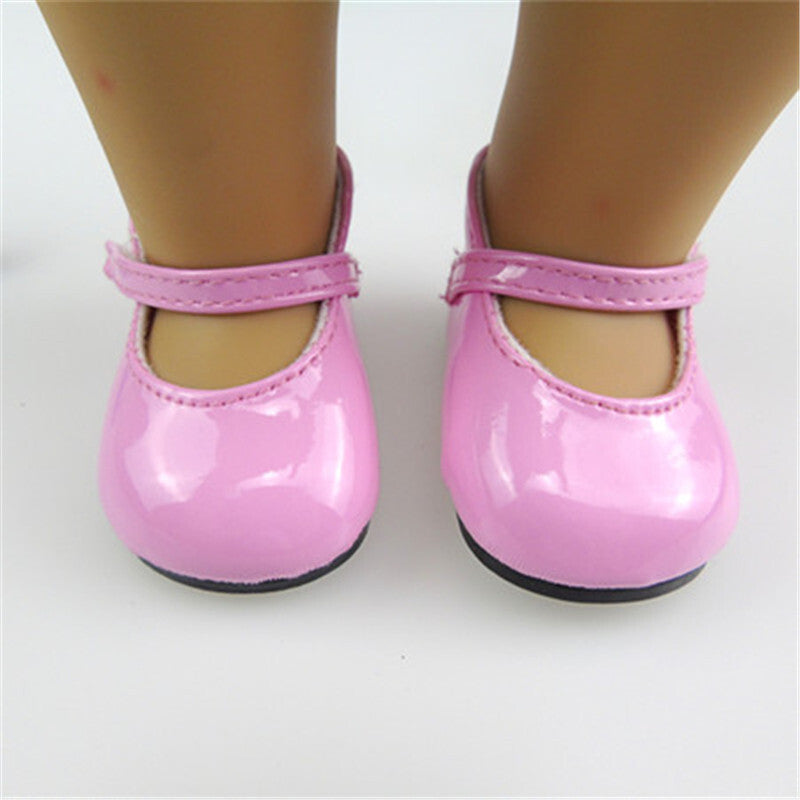 Shiny Leather Mary Jane Shoes | Fits 18" Doll (Multi Colors)