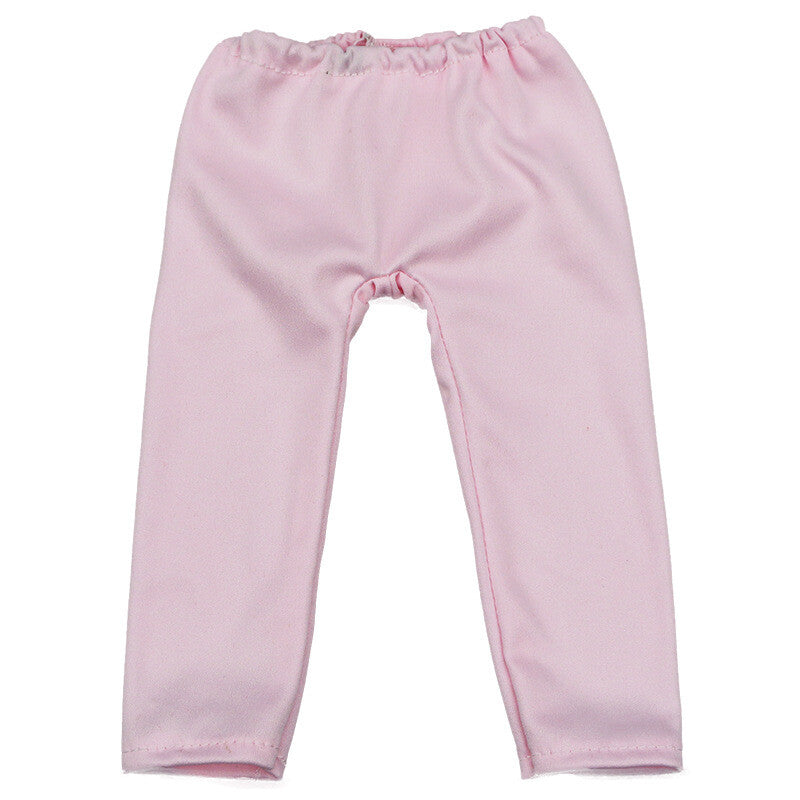 3-Color Tight Leggings for 18" Doll - White, Black & Pink