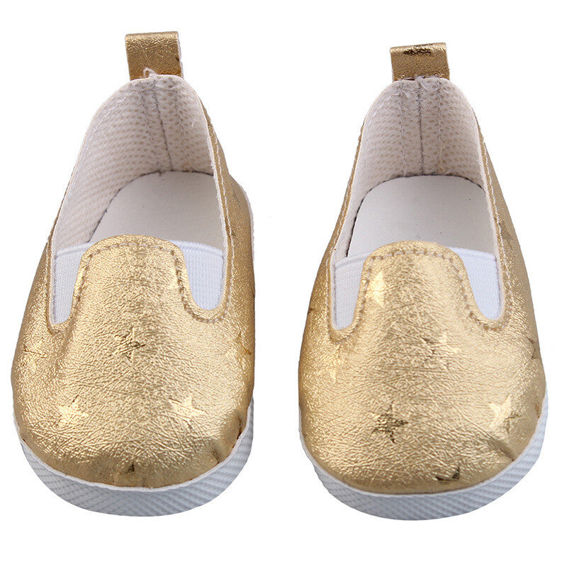 Glitter Star Flats | Fits 18" Doll (3 Colors)