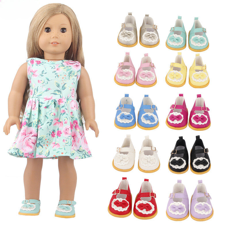 Cute Bow Mary Jane Flats | 18" American Girl Doll Shoes