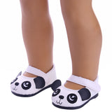 Panda Face Flats | 18" Doll Shoes