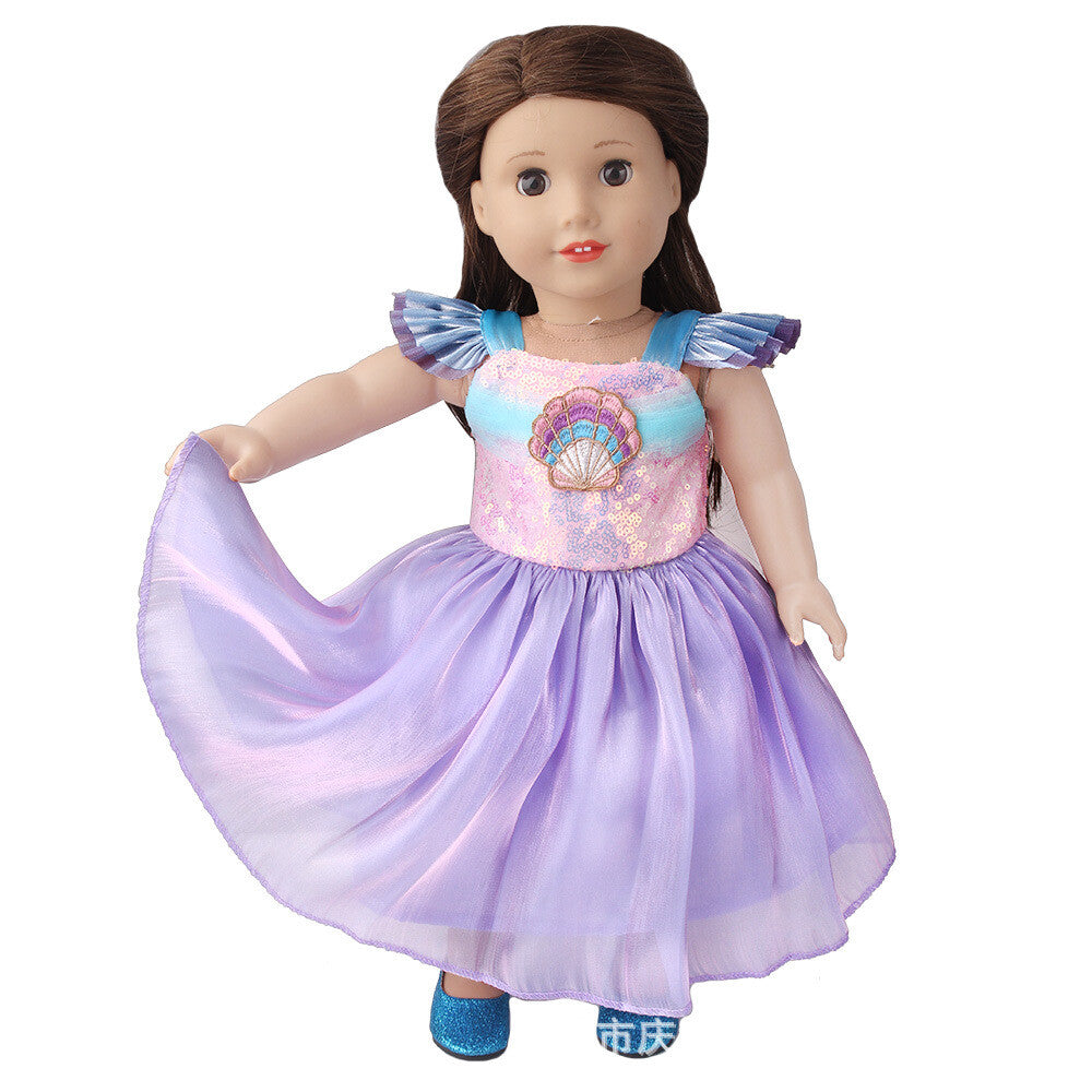 Shell Princess Tulle Party Dress | 18" Doll Outfit