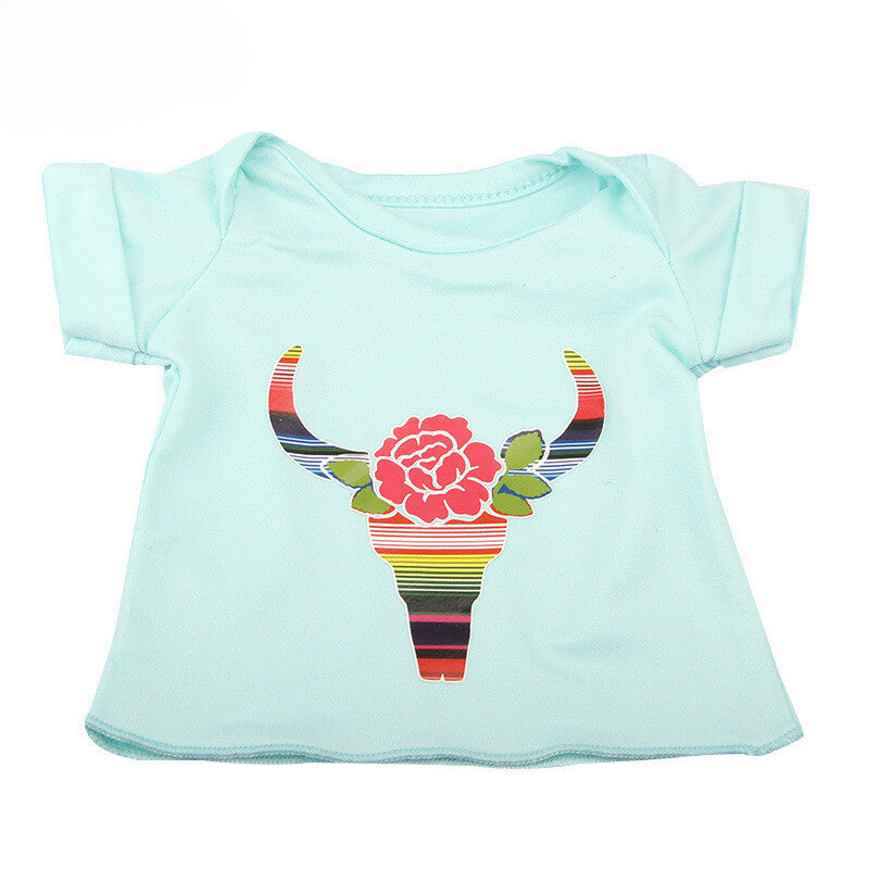 Bull Horn Totem T-Shirt & Pants Set | 18" Doll Casual Outfit