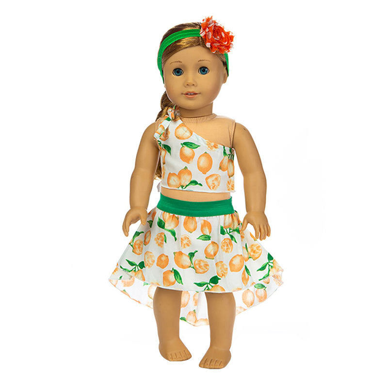 3-Piece Hawaiian Outfit Set | 18" Doll Beach Clothes