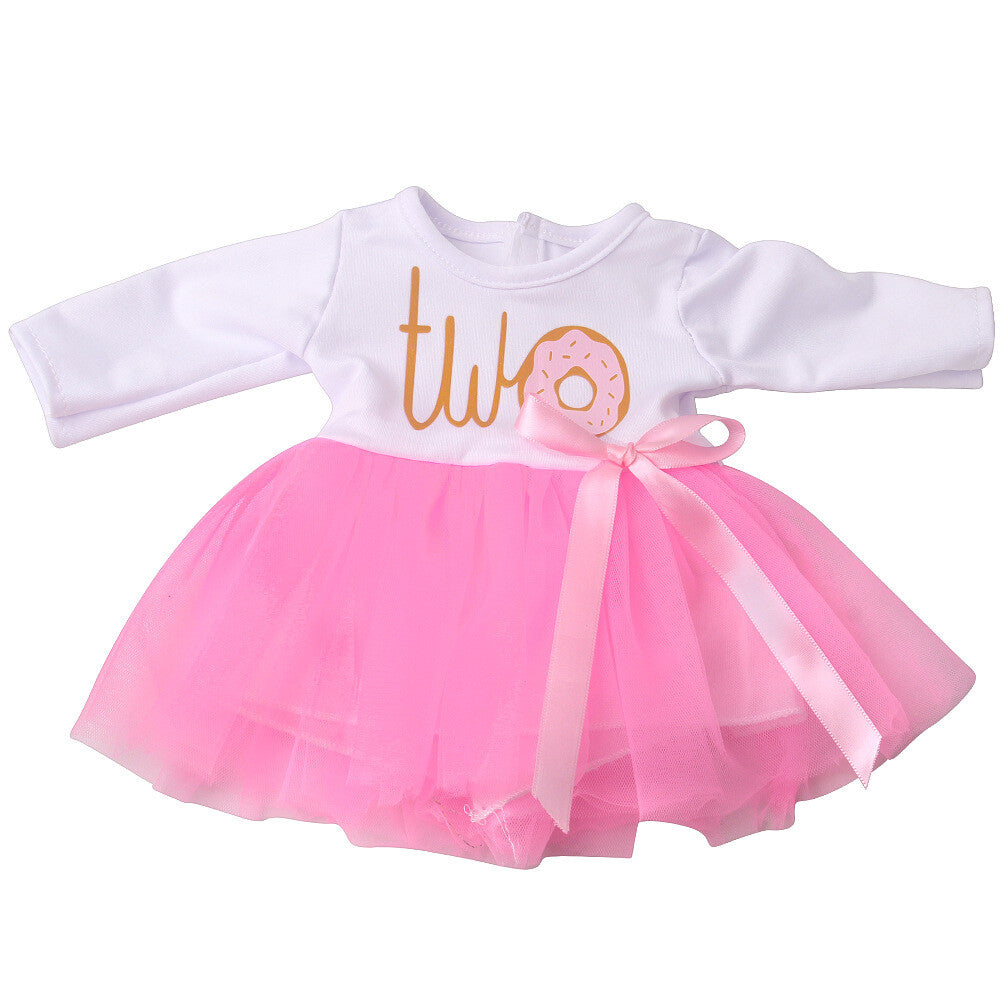 Donut Print Tulle Skirt Dress | 18" Doll Outfit