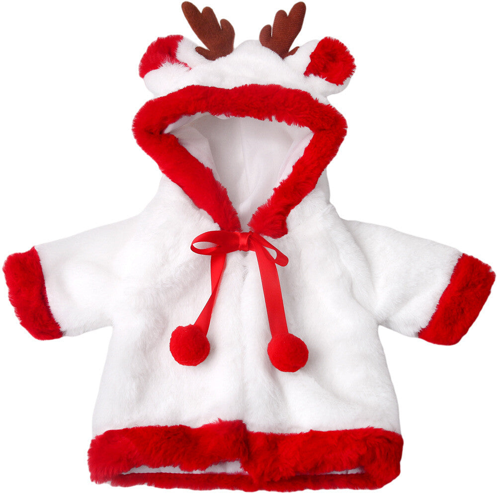 Christmas Reindeer Plush Coat for 18" Dolls Winter Clothes
