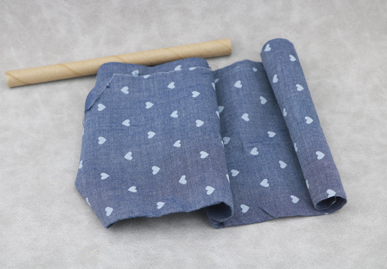 18" Doll Sewing Fabric Roll with White Hearts | Furniture & Dressmaking