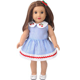 Cherry Print Dress & Hairpin Set for 18" Doll outfit