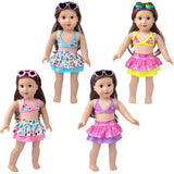 2-Piece Ruffled Bikini Swimsuit | 18" Doll Beach Outfit
