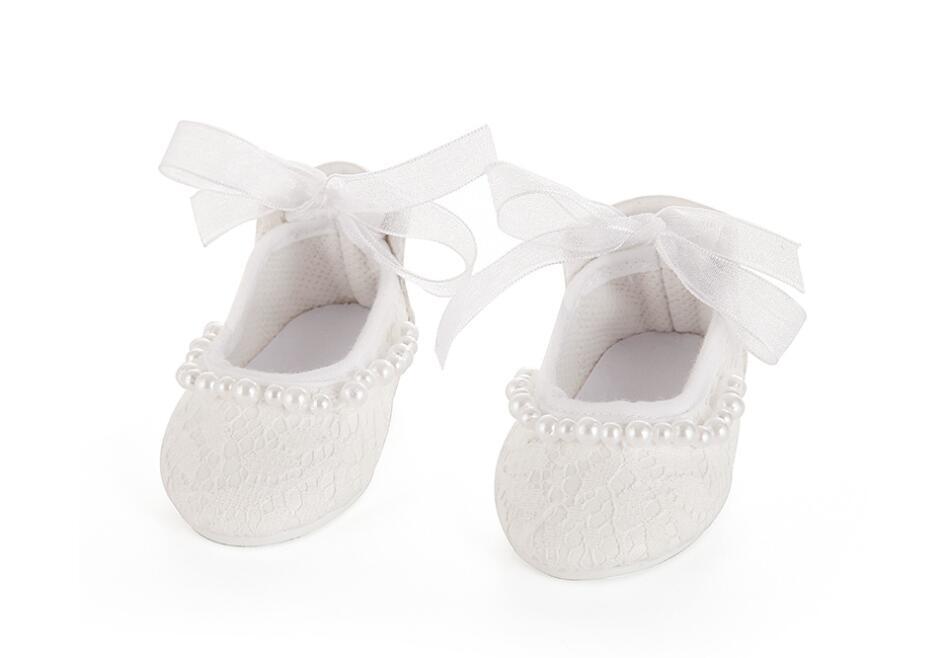 Princess Wedding Pearl-Adorned Flats for 18" Dolls