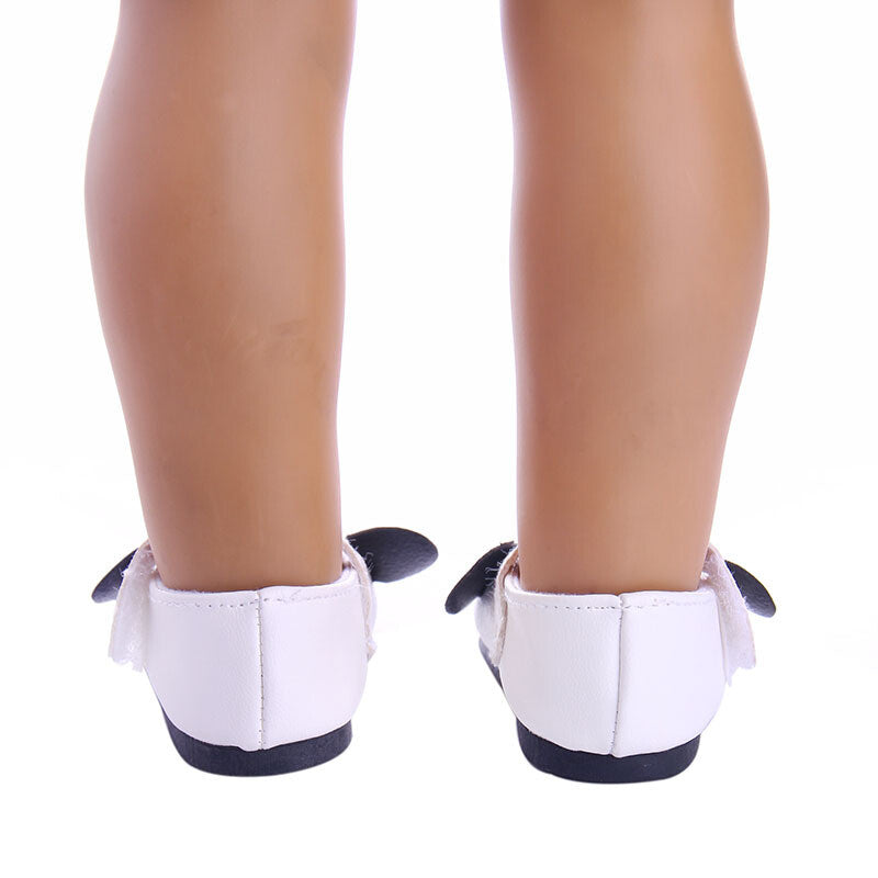 Panda Face Flats | 18" Doll Shoes