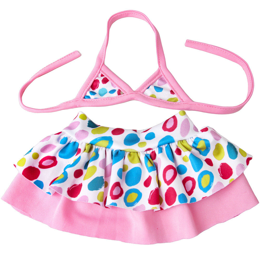 2-Piece Ruffled Bikini Swimsuit | 18" Doll Beach Outfit