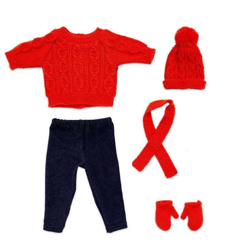 Christmas Skating Outfit Set | Fits 18" Doll Winter Clothes