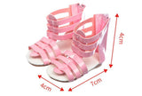 Pink Metallic Gladiator Sandals | Strappy Shoes for 18" Doll