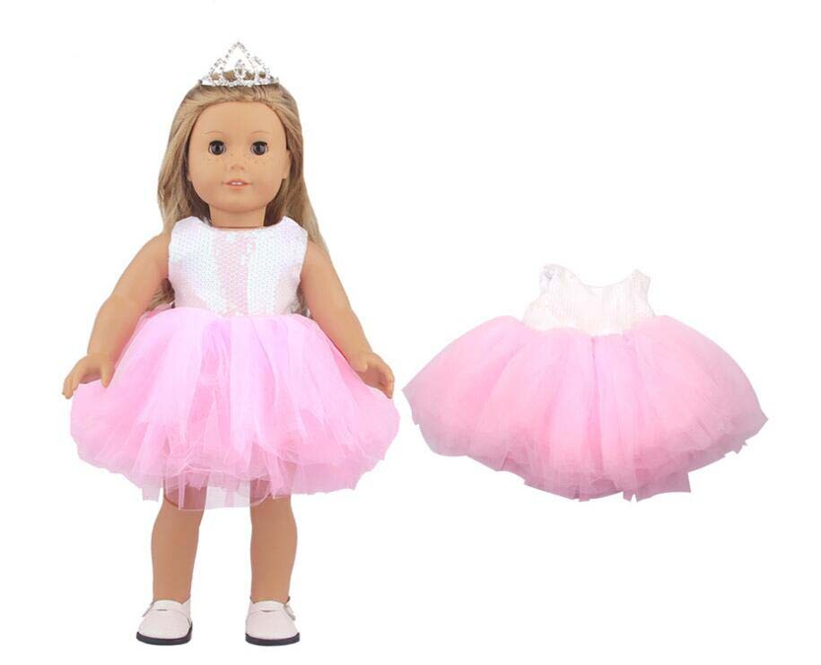 Cute Sequin Tulle Skirt | 18" Doll Party Outfit