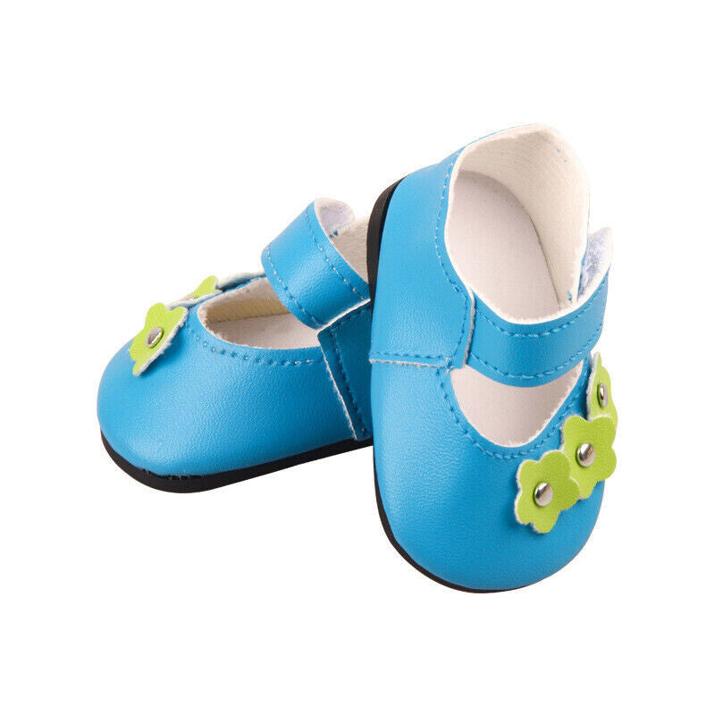 Cute Flower Accent Flats | Fits 18" Doll Footwear (Multi Colors)