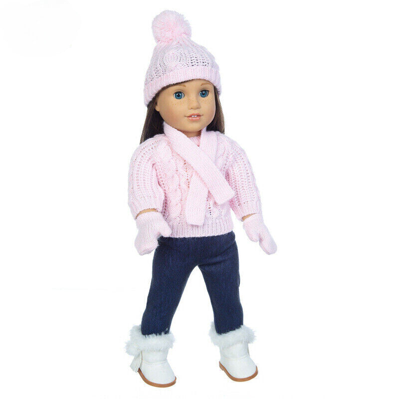 Christmas Skating Outfit Set | Fits 18" Doll Winter Clothes