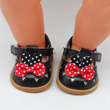 Cartoon Minnie-Style Leather Shoes for 18" Doll | Mary Jane Flats