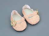 Pink Sequin Mary Jane Flats made for 18'' doll shoes