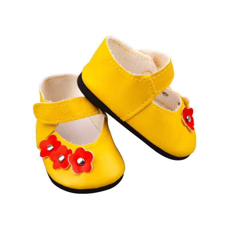 Cute Flower Accent Flats | Fits 18" Doll Footwear (Multi Colors)
