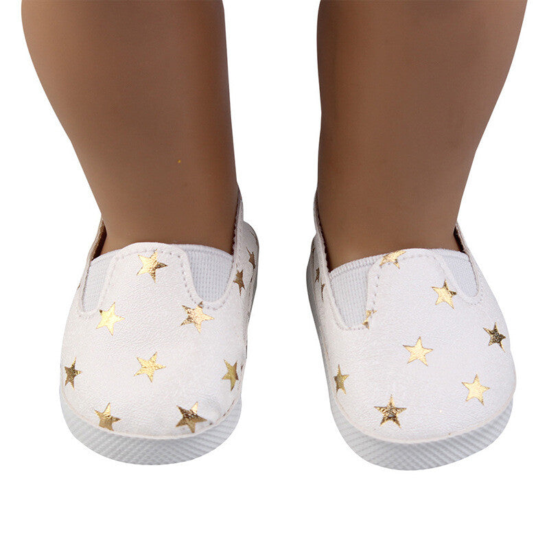 Glitter Star Flats | Fits 18" Doll (3 Colors)