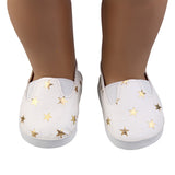 Glitter Star Flats | Fits 18" Doll (3 Colors)