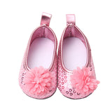 Sequin Flower Slip-On Flats for 18" Dolls