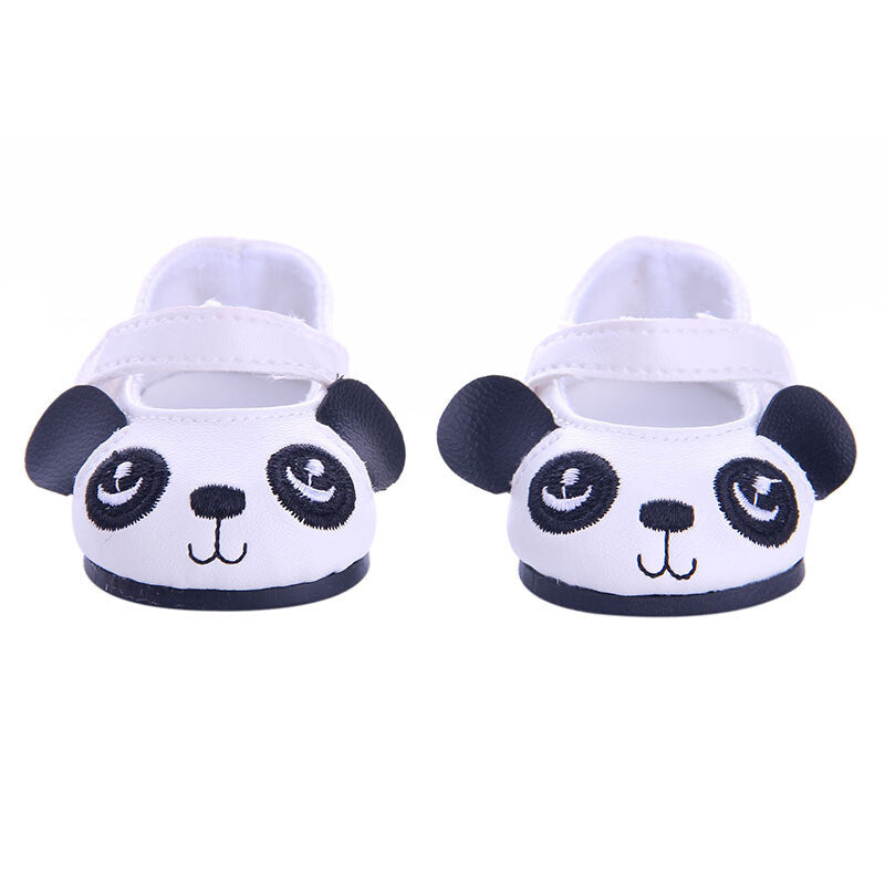 Panda Face Flats | 18" Doll Shoes