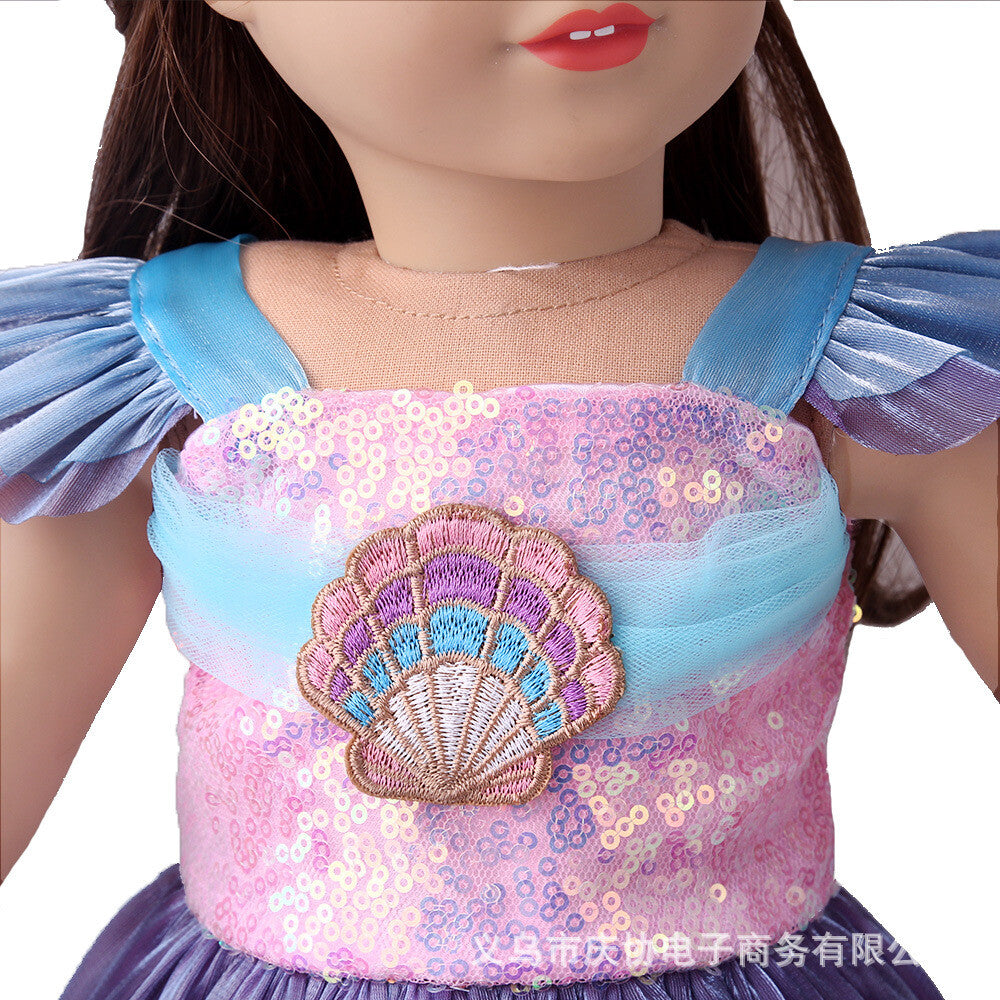 Shell Princess Tulle Party Dress | 18" Doll Outfit