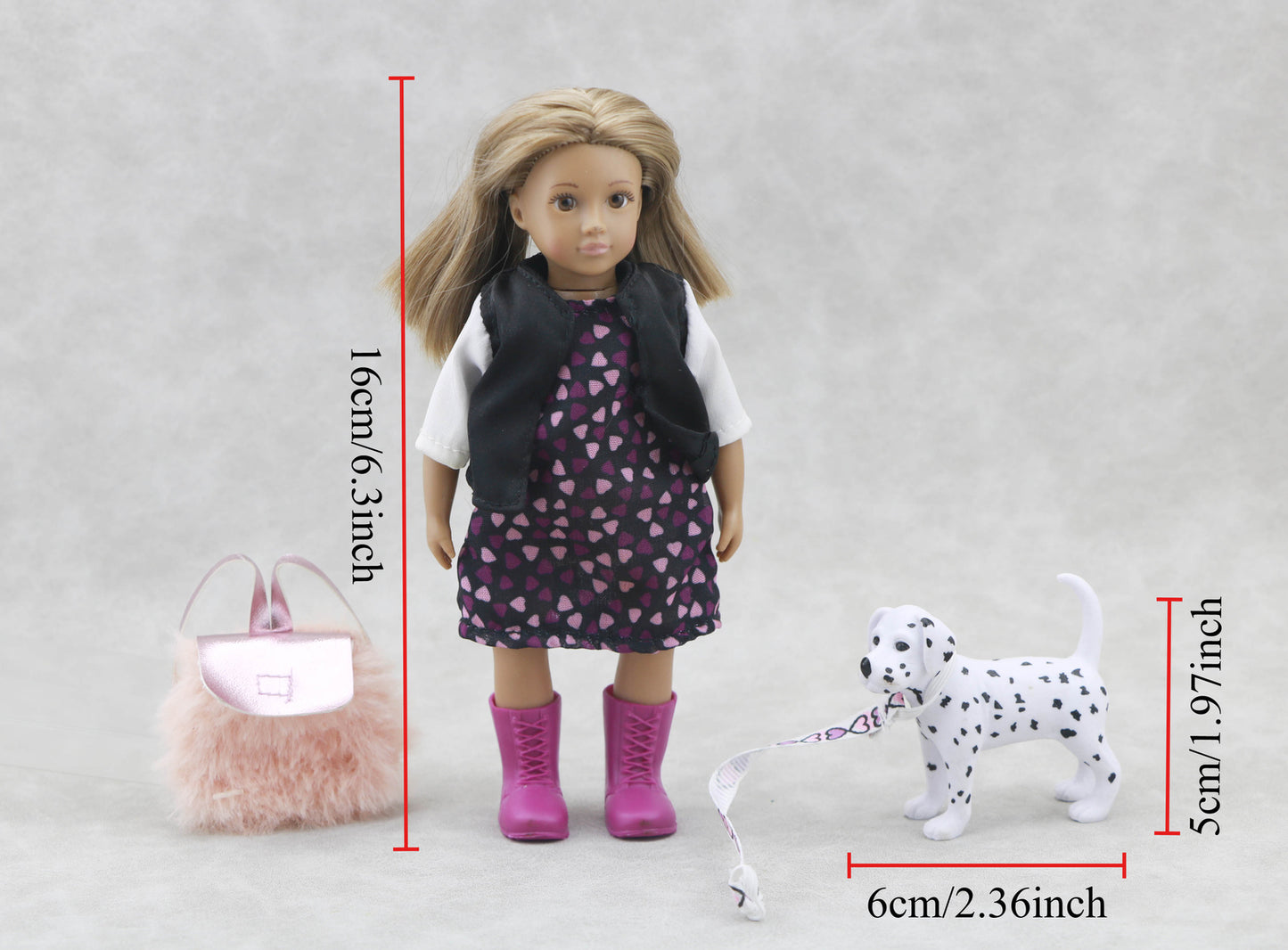 Lori 6" Doll Gia & Gunner Pet Dog Full Outfit & Accessory Set