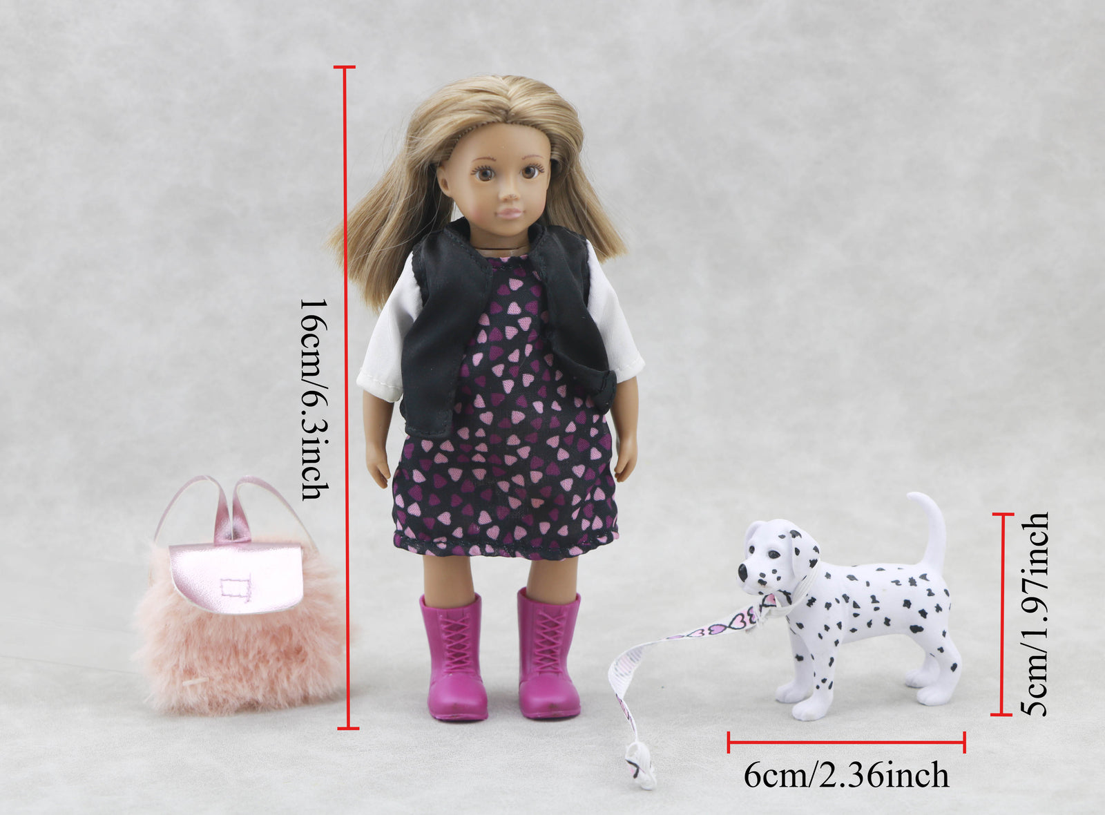 Lori 6" Doll Gia & Gunner Pet Dog Full Outfit & Accessory Set
