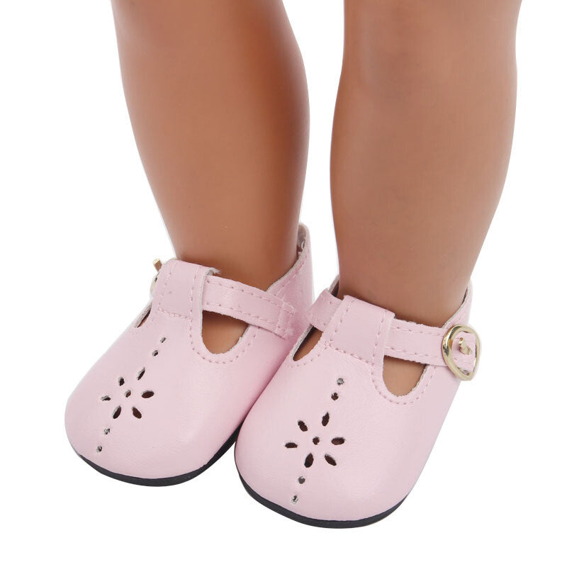 Pink Wispy Mary Jane Shoes | Fits 18" Doll Outfit