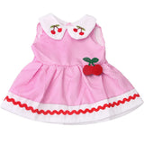 Cherry Print Dress & Hairpin Set for 18" Doll outfit