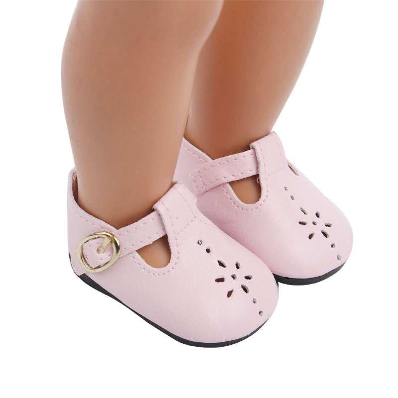 Pink Wispy Mary Jane Shoes | Fits 18" Doll Outfit