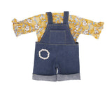 3-Piece Denim Camisole Outfit with Shirt & Bracelet for 18" Doll