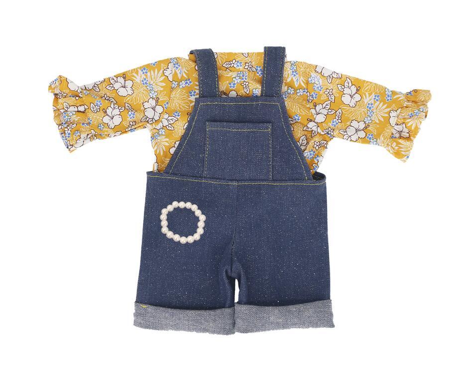 3-Piece Denim Camisole Outfit with Shirt & Bracelet for 18" Doll
