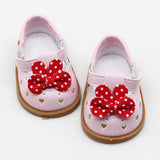 Cartoon Minnie-Style Leather Shoes for 18" Doll | Mary Jane Flats