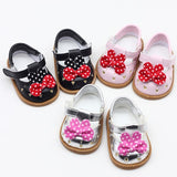Cartoon Minnie-Style Leather Shoes for 18" Doll | Mary Jane Flats