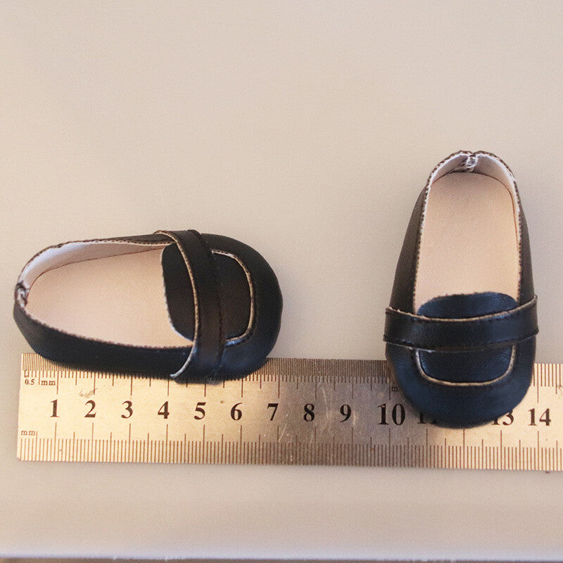 Black Flat Shoes for 18" Dolls footwear Accessories